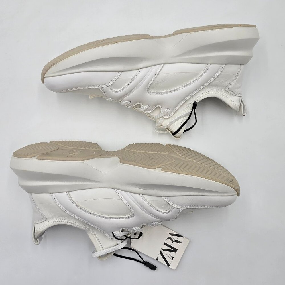Zara Leather Sneakers - Running Shoes - NWT - Picture 9 of 16
